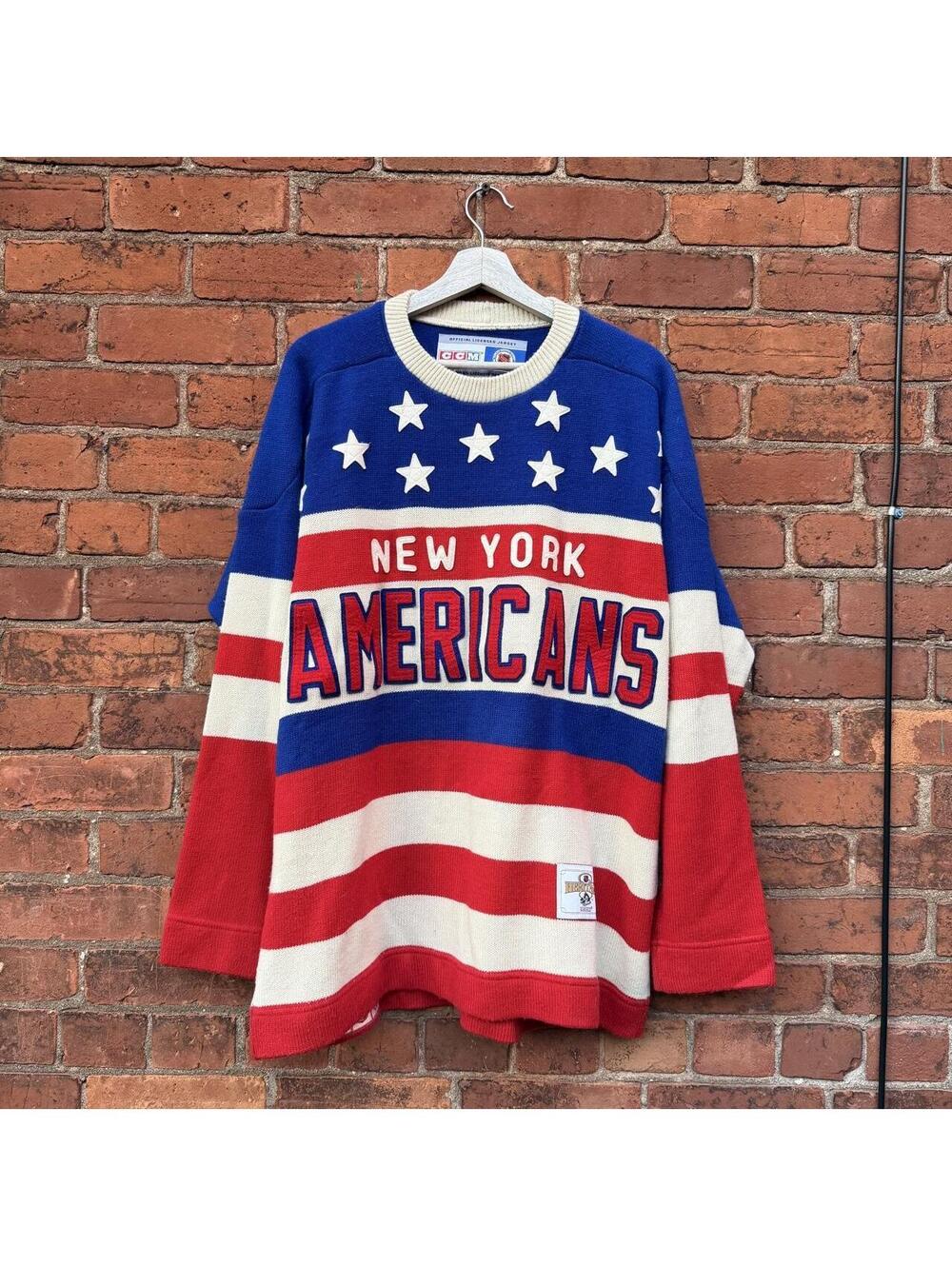 Vintage CCM heritage New York American knit sweater 00s L